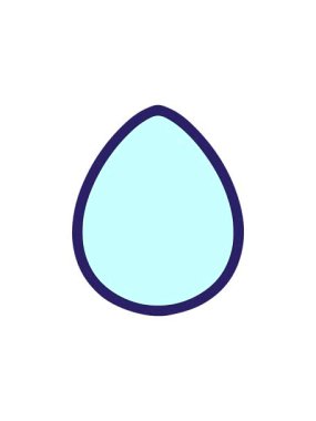 Basit Paskalya yumurtası dekoratif elementinin radyoaktif parlak animasyonu