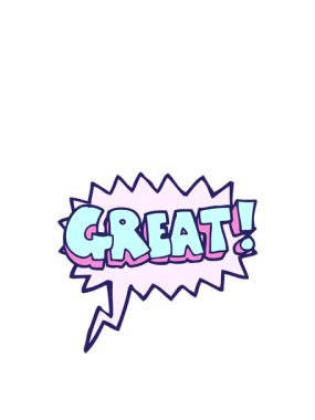 Harika el yazısıyla çizilmiş konuşma balonu karikatür sembolünün yükselişi ve yüzdürülmesi