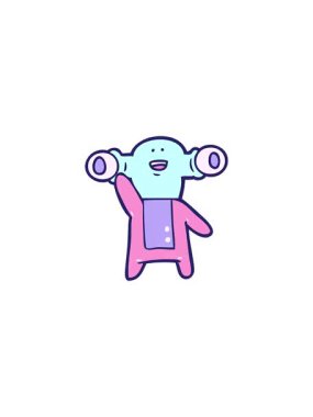 Dost canlısı uzaylı çizgi filmlerinin gösterişli satış animasyonları