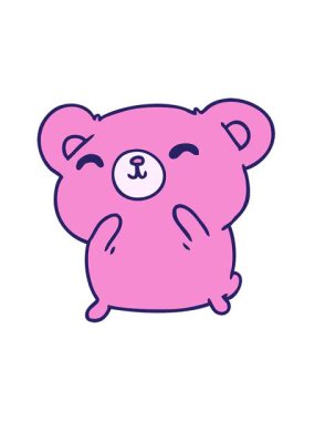 jiggle motion animation of cartoon illustration kawaii cute happy bear design