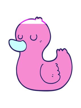 power up animation of cartoon duck