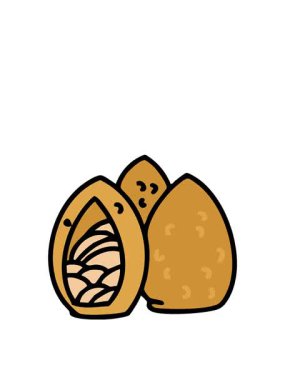 Birkaç geleneksel Brezilya coxinha 'sının zıplama hareketi animasyonu