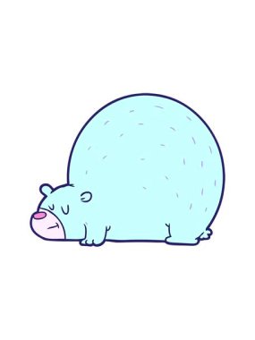 Bir kutup ayısı neon çizgi filminin animasyonunu salla ve durdur