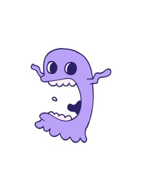 Karikatür karalamalarının hareketli animasyonları ürkünç hayaletler