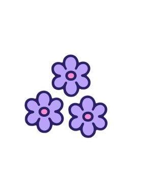 Basit bir çiçeğin yatay titreşimli animasyonu