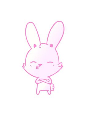 jiggle motion animation of curious bunny illustration