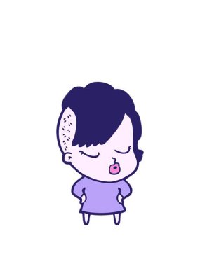 Çizgi film animasyonunu genişletiyorum Güzel hippi kız