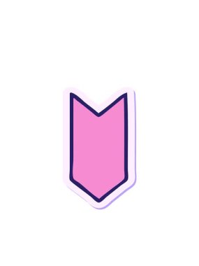 bir karton madalya kurdelesinin yapışkan hareketli animasyonu