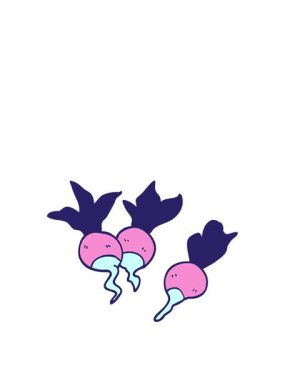 Çizgi film animasyonunu genişletiyorum. Sağlıklı turp.