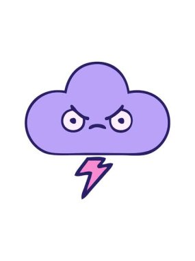 Fırtına bulutu çiziminin dönen hareketli animasyonu