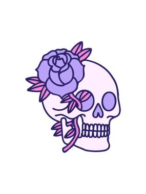 Kafatası ve gülün dönen hareketi