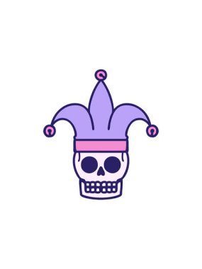 Kafatası soytarısı ikonik dövme imajının satış animasyonu