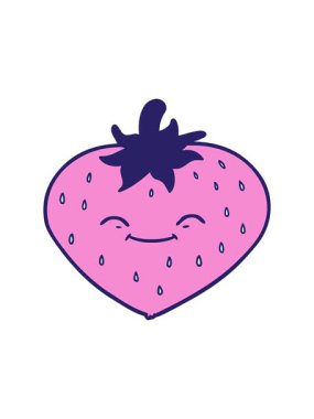 Çilek çizgi film tasarımının dikkat çekici animasyonu