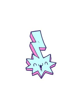 flashy sales animation of cartoon lightning bolt