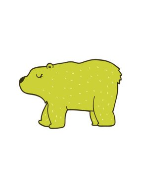 Çizgi film oyuncak ayısının renk animasyonu değişiyor