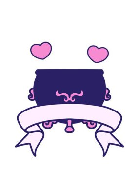 Kazan sancağıyla geleneksel dövmenin dönen kalp animasyonu