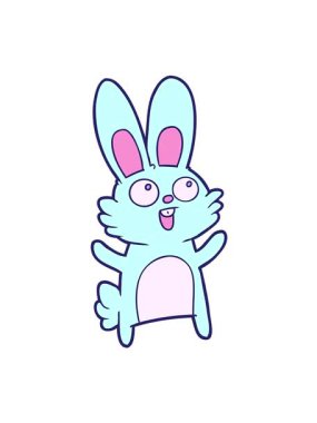 Mutlu tavşan çizgi filminin hareketli animasyonu