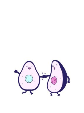 Dans eden avokadoların animasyonunu genişletiyorum.