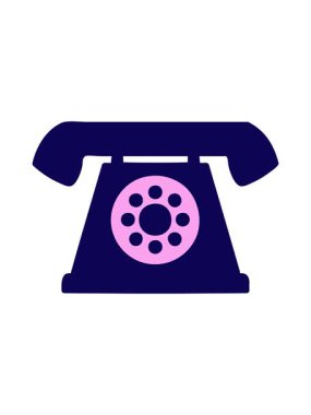 Eski tarz telefon karikatürünün neon ışık efektleri