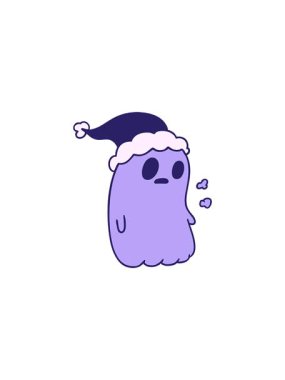 Kawaii hayaletinin el yapımı Noel karikatürü satışı.