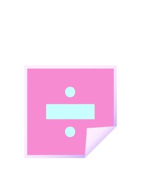 Bir bölme sembolünün kare soyma etiketi çizgi filminin zıplama hareketi animasyonu