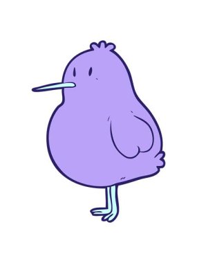 Tatlı kivi kuşunun hareketli animasyonu