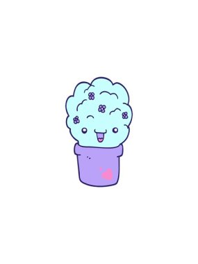 sales flash animation of cartoon shrub in pot