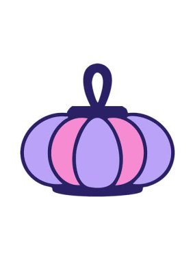 Japon tarzı renkli kağıt fenerin dönen hareketli animasyonu