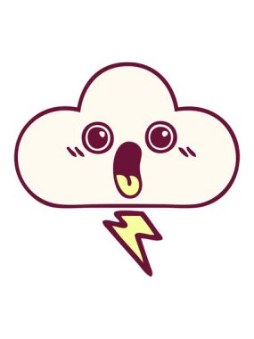 parlak renkli bir fırtına bulutu çizgi filminin animasyonunu bob ve duraklat