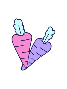 karikatür organik havuçların canlandırma efekti