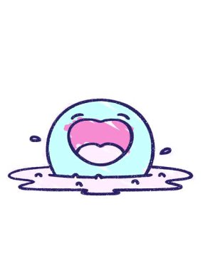 bobbing motion animation of Fried Egg Chalk Drawing