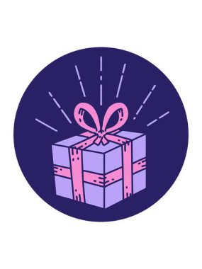 Noel hediyesi çiziminin basınçlı animasyonu