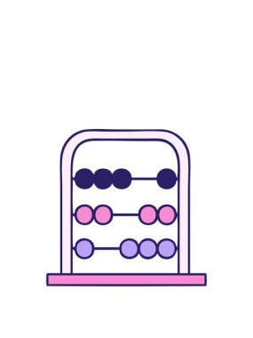 Bir matematik abaküsünün çizgi filmini canlandırıyorum.