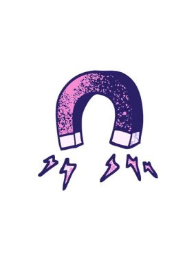 grunge desenli çizim çizgi film mıknatısının yıldız patlaması etkisi animasyonu