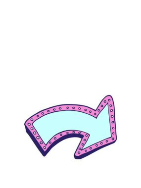 stretching up animation of arrow banner design