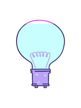 power up animation of hand drawn quirky cartoon light bulb