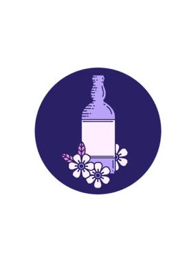 Şarap şişesi yuvarlak tasarımının gösterişli satış animasyonu