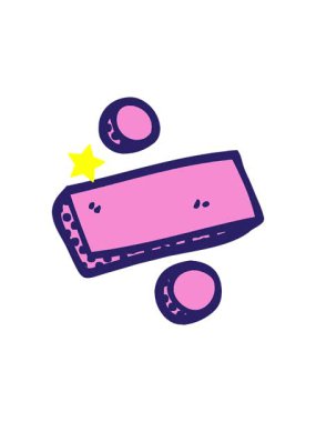 twinkling stars effect animation of cartoon doodle divide symbol