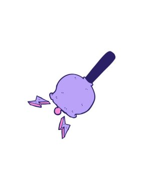 Çan karalamalarının radyoaktif parlayan animasyonu