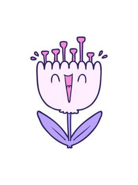 Mutlu çiçek çizgi filminin animasyonunu salla ve durdur