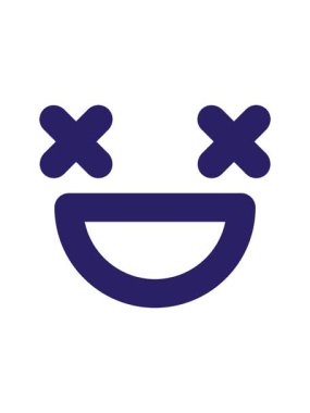 Sırıtan ölü yüz ikonunun ışık efekti animasyonu