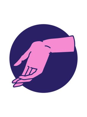 Bir el illüstrasyonunun dövme stili görüntüsünün dikkat çekici animasyonu