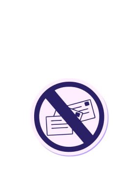 Sevimli bir karikatür çıkartmasının zıplama hareketi. Posta tabelası yok.