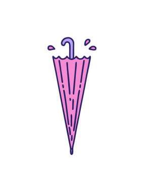 Parlak ışık efekti kapalı bir şemsiyenin dövme stili görüntüsü