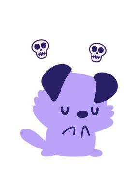 Ağlayan köpek kafatası animasyonu