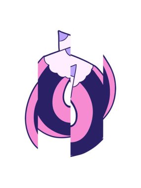 Çizgi film bükülmüş kalemin bölünen hareketi