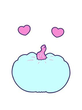 Kabak çiziminin dönen kalp animasyonu