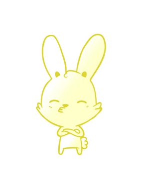 meraklı tavşan çiziminin renk animasyonu değişiyor