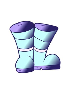 Wellington çizme çizgi filminin dönen hareketli animasyonu