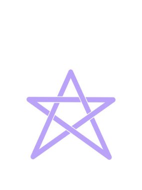 pentagram yıldızının zıplama hareketi animasyonu